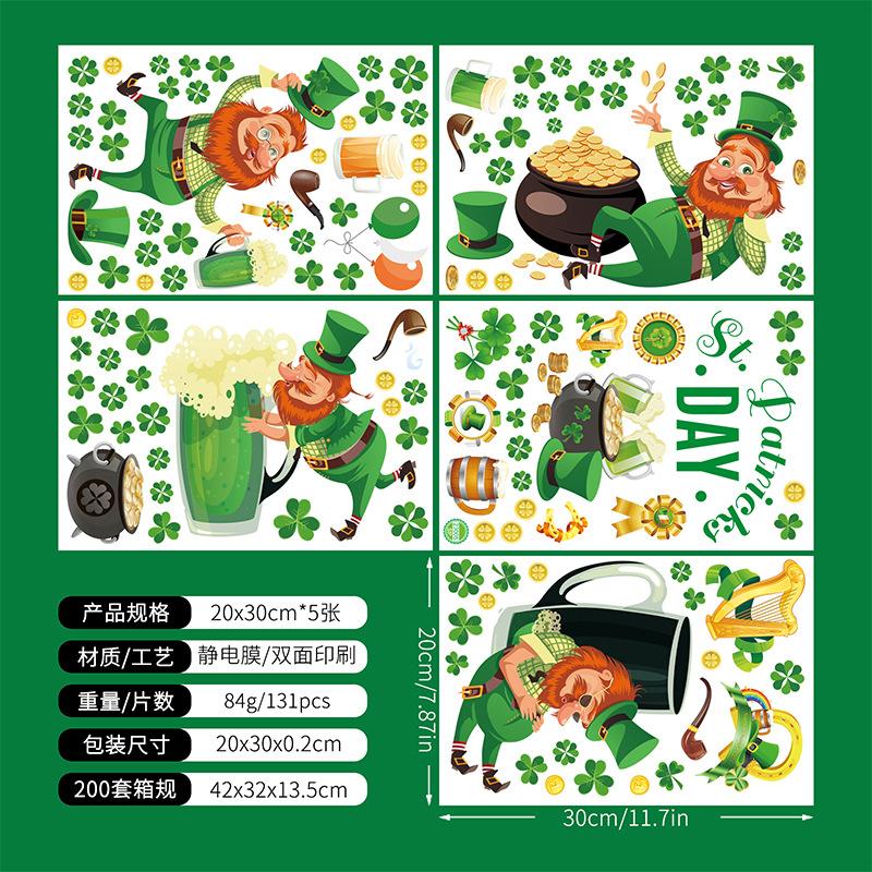 

Clover Dwarf Ireland St. Patrick s Day Decoration Home Party Static Sticks B