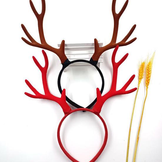 Christmas Antler Headband Festive Reindeer Horn Decor Hair Accessory Xmas Hairpin Festival Celebration Hair Hoop