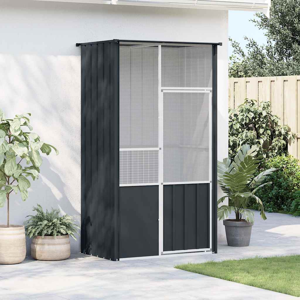 Vidaxl Aviary, Anthracite, 115X78X200 Cm, Galvanized Steel