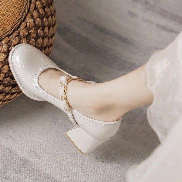 Summer Mary Jane women's shoes new spring and summer thick heel high heel bow temperament