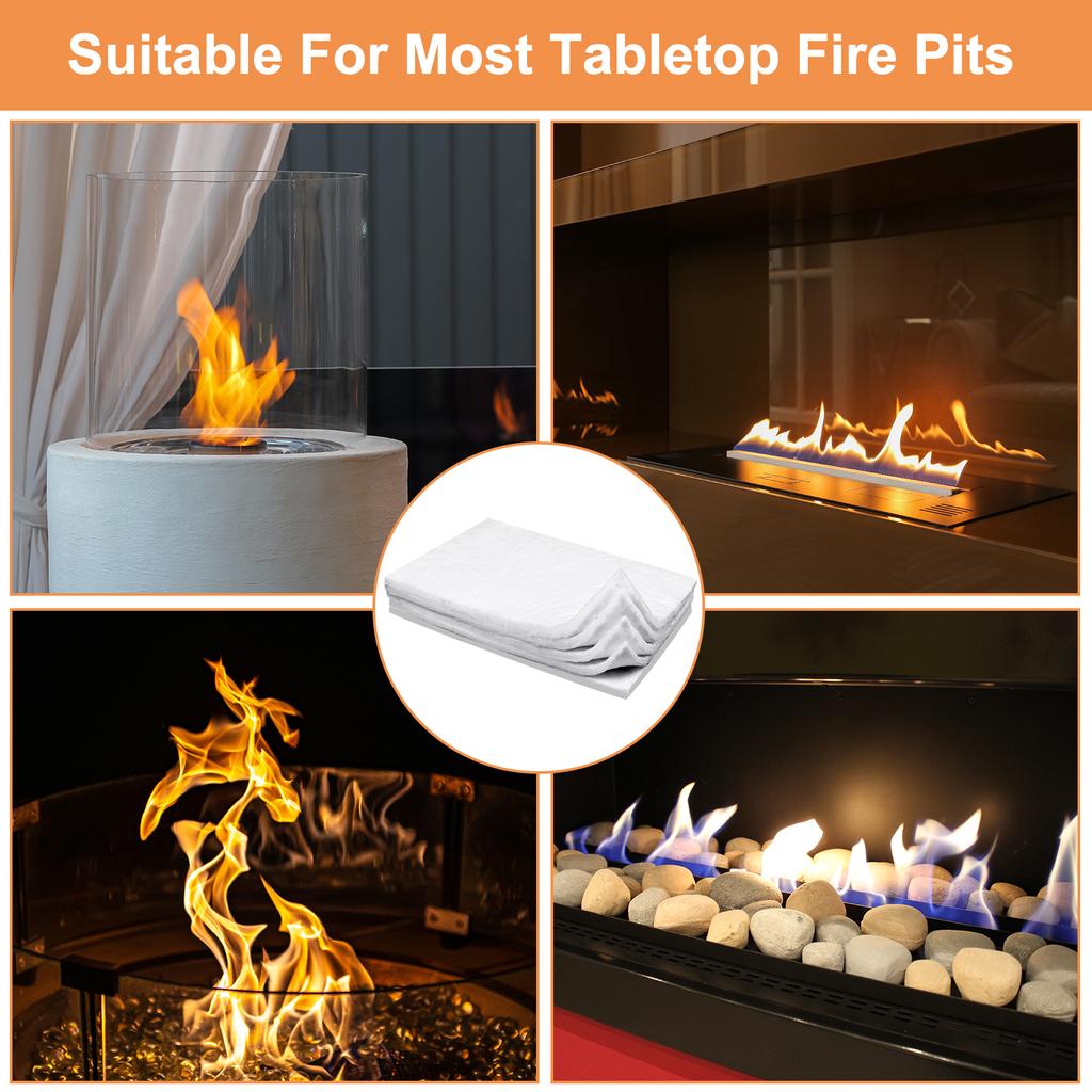 5 Pcs Premium Ceramic Wool For Portable Tabletop Firepit To Extend Burn Time Table Top Firepit Sponge Cotton Core Ceramic Fiber