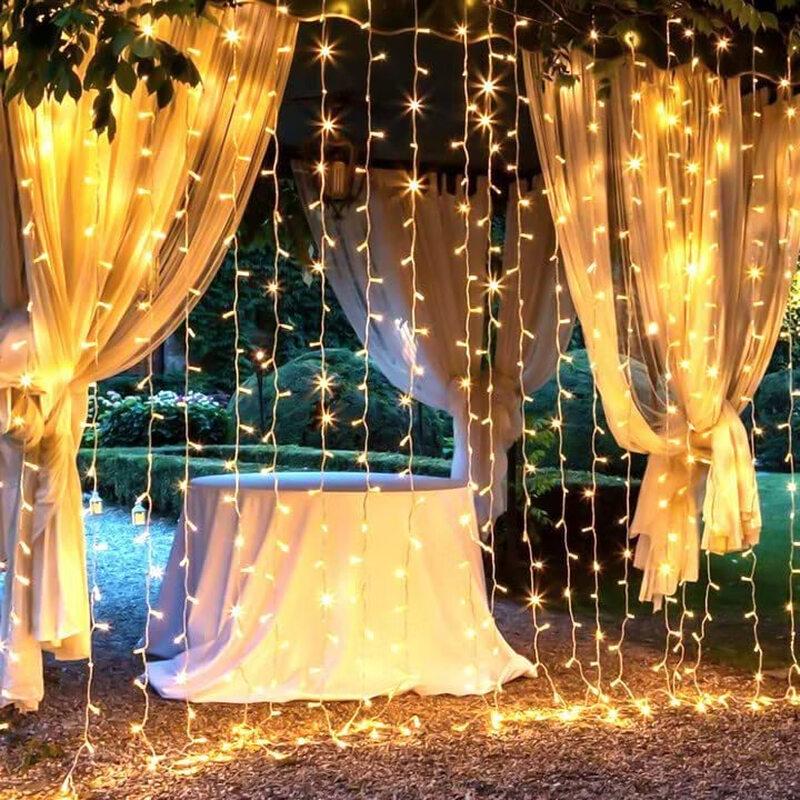 Outdoor Waterproof Icicle Waterfall Curtain Lights