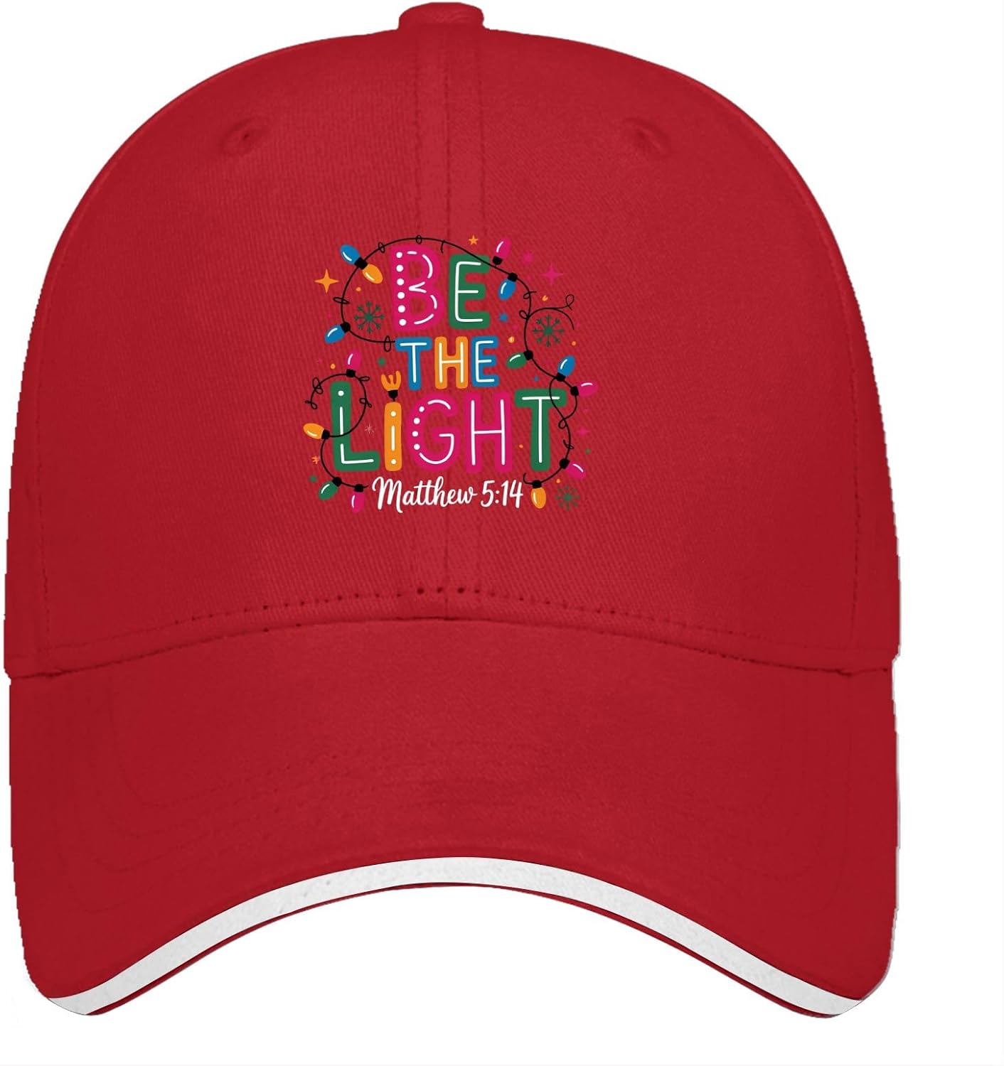 Be The Light Matthew 5 14 Christian Baseball Cap Polyester Adjustable Casual Outdoor Hat Unisex Adult One Size