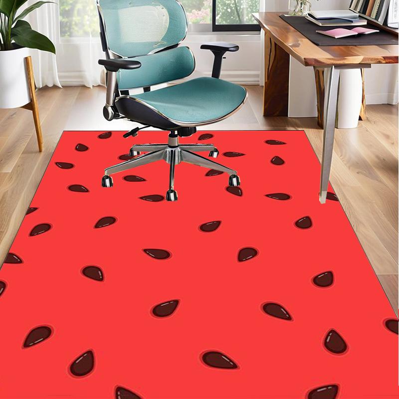 Watermelon Slice Pattern Office Rug Chair Mat, Entryway Carpet, Suitable for Front Door, Bedroom, Living Room, Desk, Holiday Gift