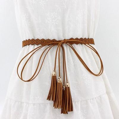 Waist Rope Hollow Belt Ethnic Style Women Waist Chain Fashion Braided Tassel Belt