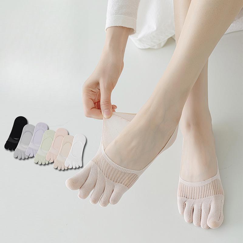 Female Summer Solid Color Light Mouth Invisible Perspiration Breathable Deodorant Socks