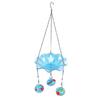 Hummingbird Feeder Bird Bath for Outdoors 2 In 1 Hanging Solar Bird Bath Fountain with 3 Feeder