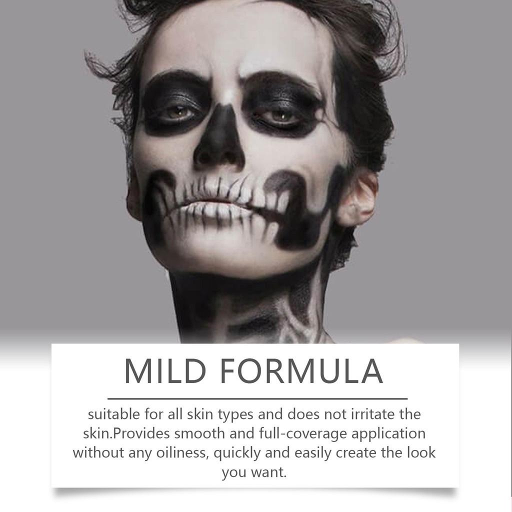 Eelhope Halloween Black And White Face Paint Cream For Easy Clown Makeup Effect