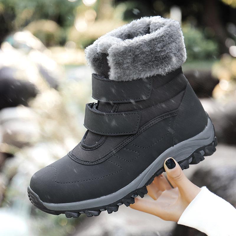 Women's Cross-Border Plus Size High-Top Fleece-Lined Snow Boots for Autumn and Winter
