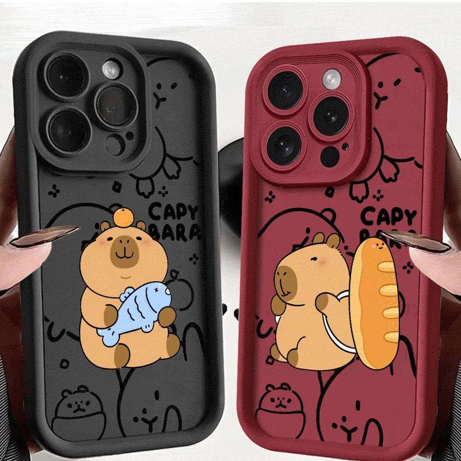 Cute Capybara Phone Case for Realme C35 C30 C55 C67 11 12 C11 C12 C15 C20 C21 C31 GT3 8 7i 8i Narzo50 Capa Cover