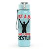 1PC Just A Boy Who Loves Wrestling Silhouette 750ml Color Plastic Sports Water Bottle Leakproof Flip Straw Lid Suitable for Sports Office Home Use