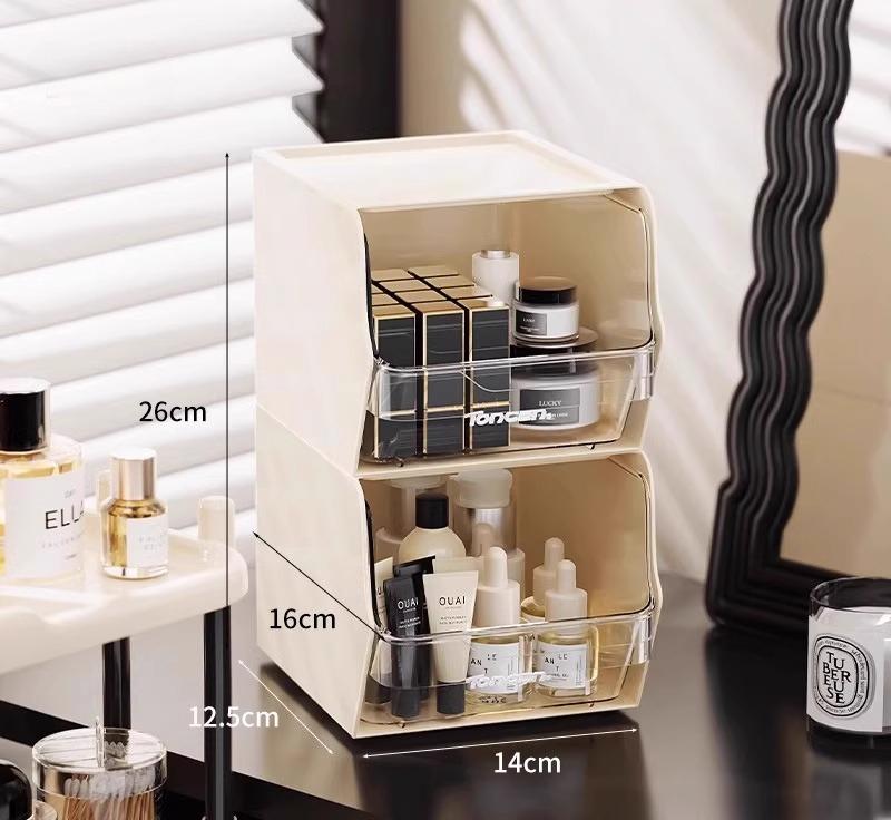 Office Desktop Storage Box Organizer Kitchen Clear Drawer Tea Bag Storage Container Capsule Coffee Instant Milk Tea Storage Rack
