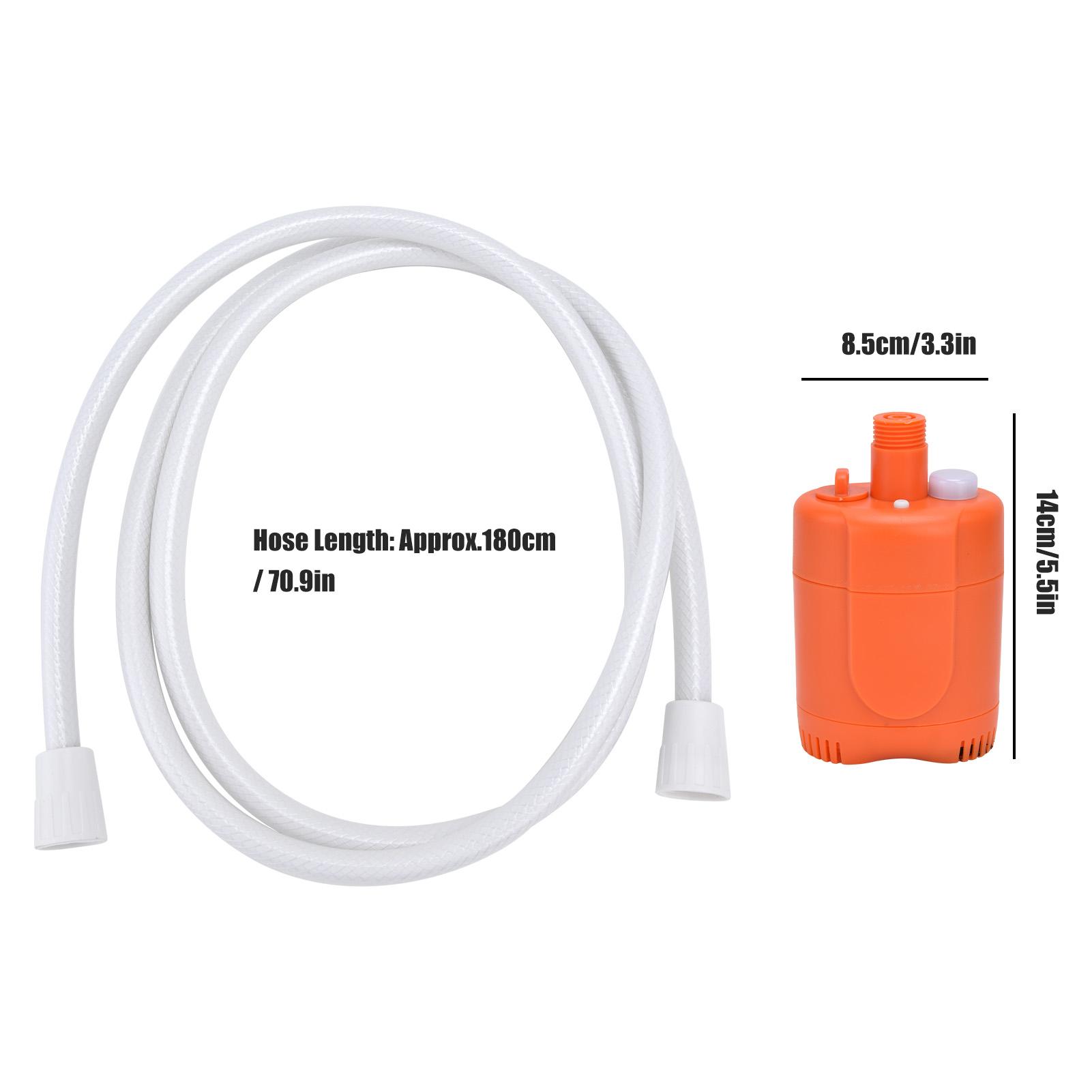 

Portable Outdoor Shower Set Camping Shower Pump Handheld Sprayer for Hiking Traveling USB Charging(GrayWhite )