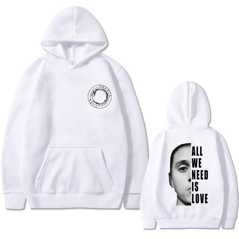 Singer Canserbero All We Need Is Love Double Sided Print Hoodie Men Women Loose Oversized Sweatshirt Male Fashion Black Hoodies
