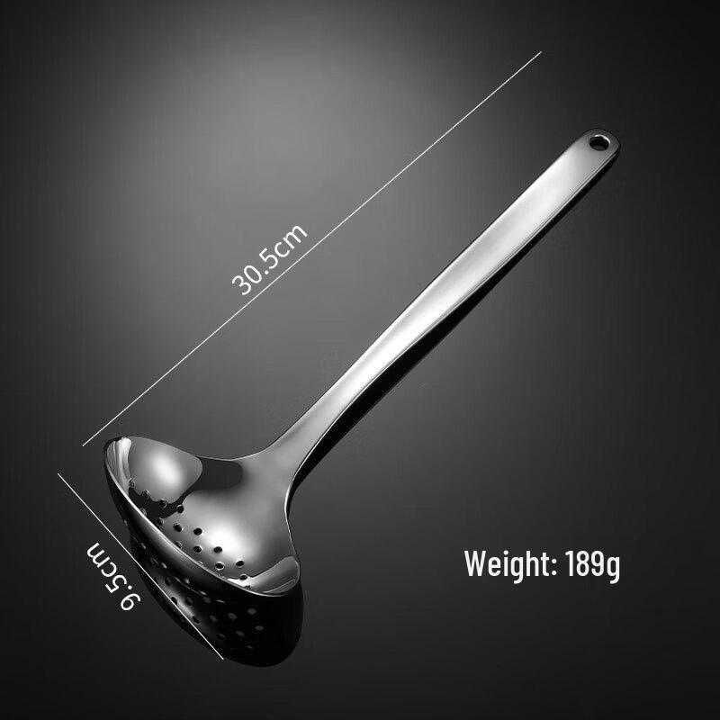 

Qianxing Stainless Steel Titanium-Plated Soup Ladle & Strainer Set