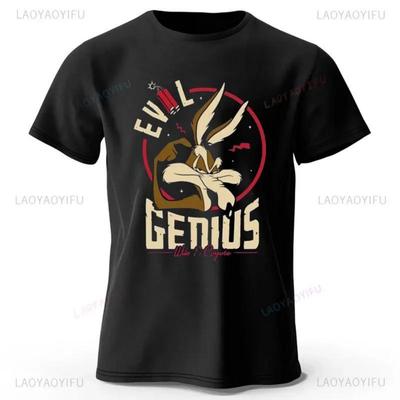 Koszulki graficzne Wile E Kojota Mężczyzna Kobieta Y2K Manga Streetwear Topy Ubrania Anime Moda Estetyczna Harajuku Casualowa Koszulka Camisetas