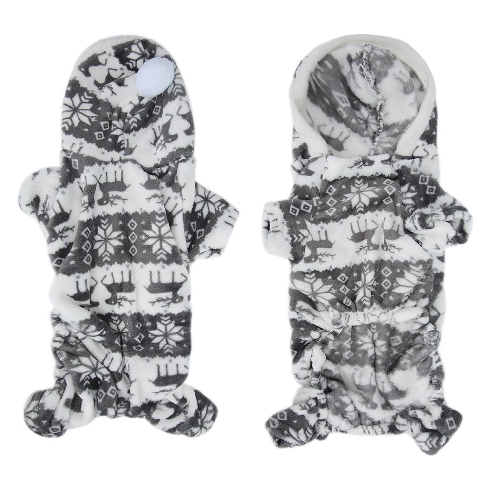 Winter Dog Clothes 5 Sizes Dog Soft Comfortable 4 Feet Warm Grey Plush Winter Cat for Small Medium Large Dog Autumn