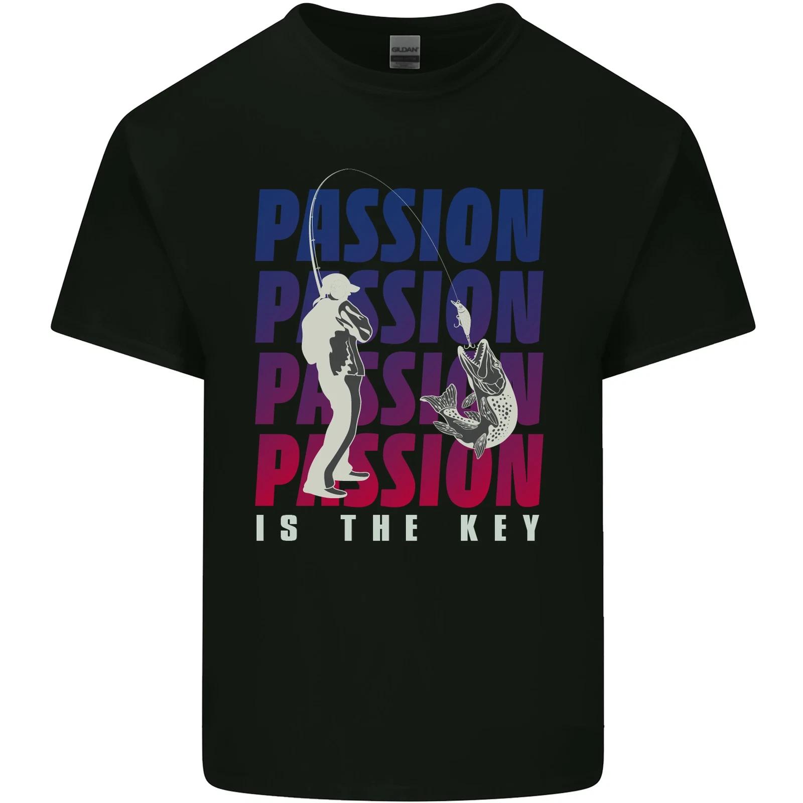 Fishing Passion Is the Key Fisherman Kids T-Shirt Childrens M