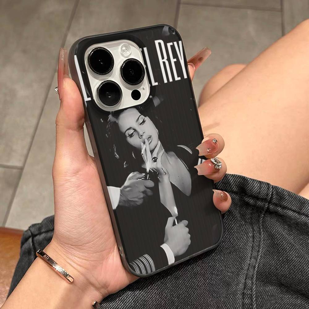 Singer Lana Del Rey Corrugated Pattern For IPhone 17 16 15 14 13 12 11 16 Pro Max Plus Pro Non-slip Phone Cover