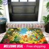 Pokemon Tropical Adventure Print Doormat Anti-slip Absorbent Floor Mat for Home Entrance Bedroom Living Room Decor