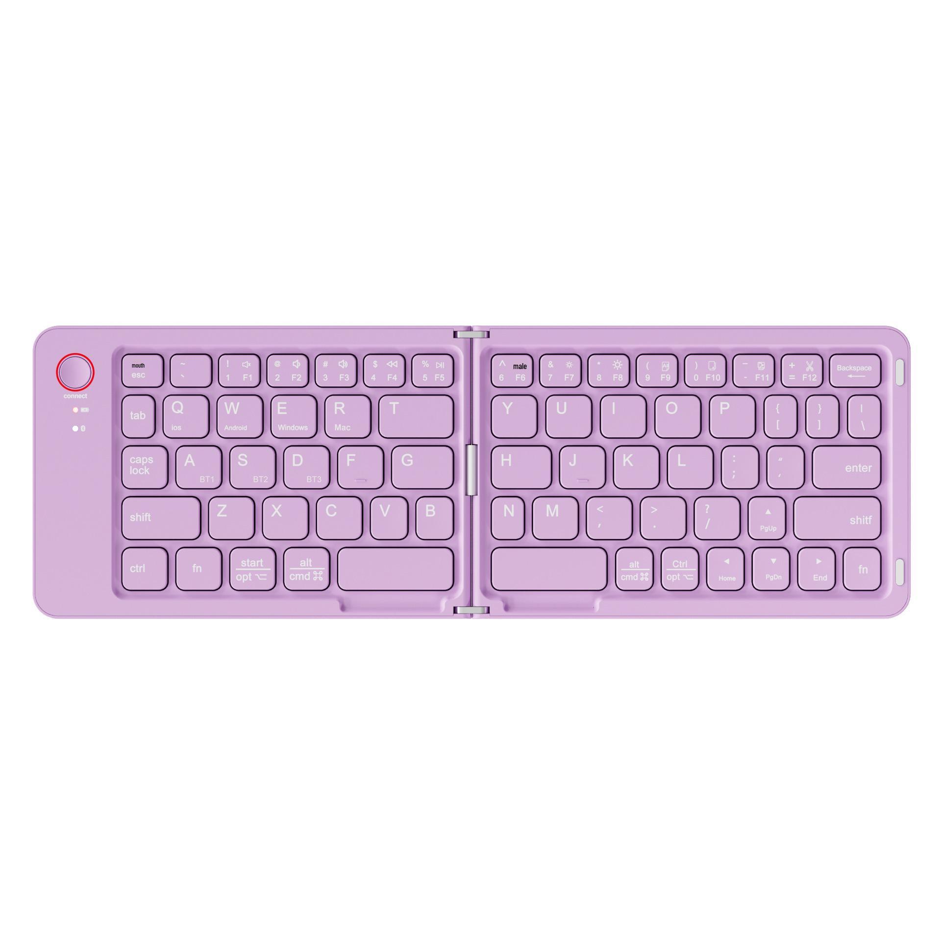 

Compact Wireless Foldable Bluetooth Keyboard for Mobile, Laptop & Office фіолетовий