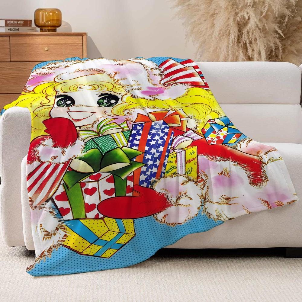 Lovie anime C Candy C Candy Blanket For Sofa Office Bed Plane Travel Sleep Read Relax Camping Soft And Warm