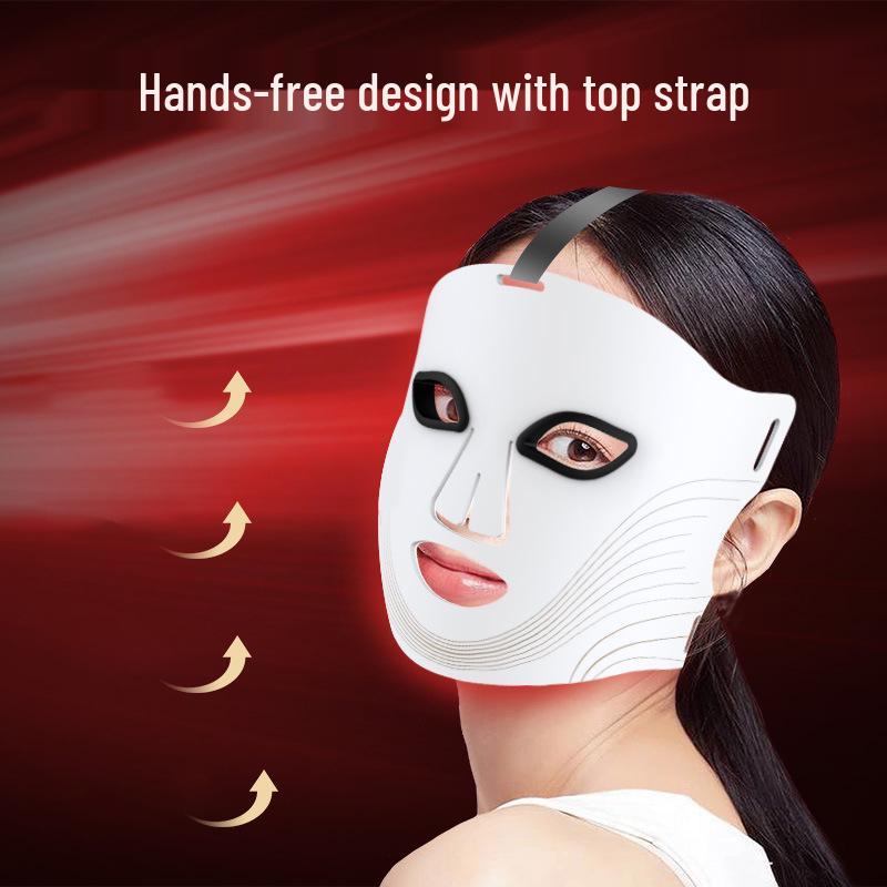LED Red Light Therapy Face & Neck Mask Set - Photorejuvenation & Whitening Device