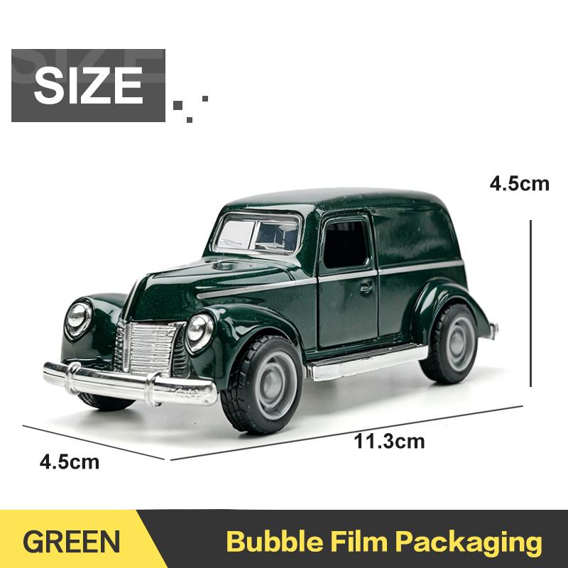 1:36 Alloy Vintage Sedan1940 Die Cast Car Model Car Classic Model Pull Back Car Model Miniature Vehicle Replica Giftle