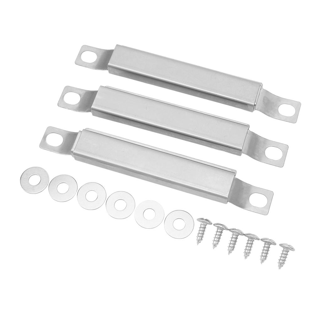 3PCS Crossover Tubes Replacement Stainless Steel Universal Adjustable Grill Crossover Tube with Screws for BBQ Parts