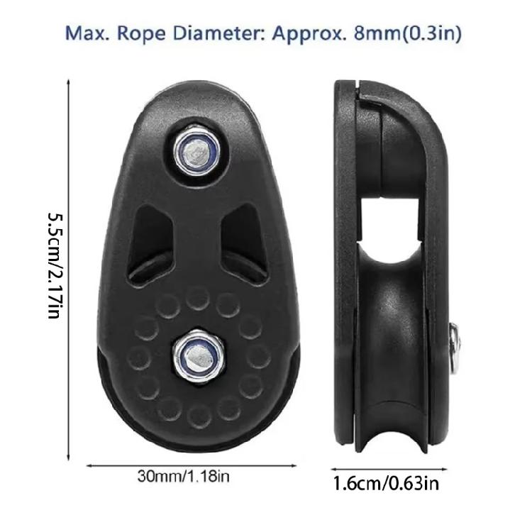 Kayak Plastic Pulley Roller Smooth Steering Wheel Replacement Block Slide Rail Anchors Trolley Sheave Hardware Enduring