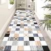 Light Luxury Style Long Carpet Household Absorbent Non-slip Floor Mat Dirt Resistant Geometric Floor Mat Decoration