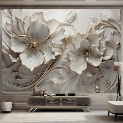 3d Stereoscopic Flowers Wallpaper Living Room Bedroom Dining Room Wall Mural Home Decor