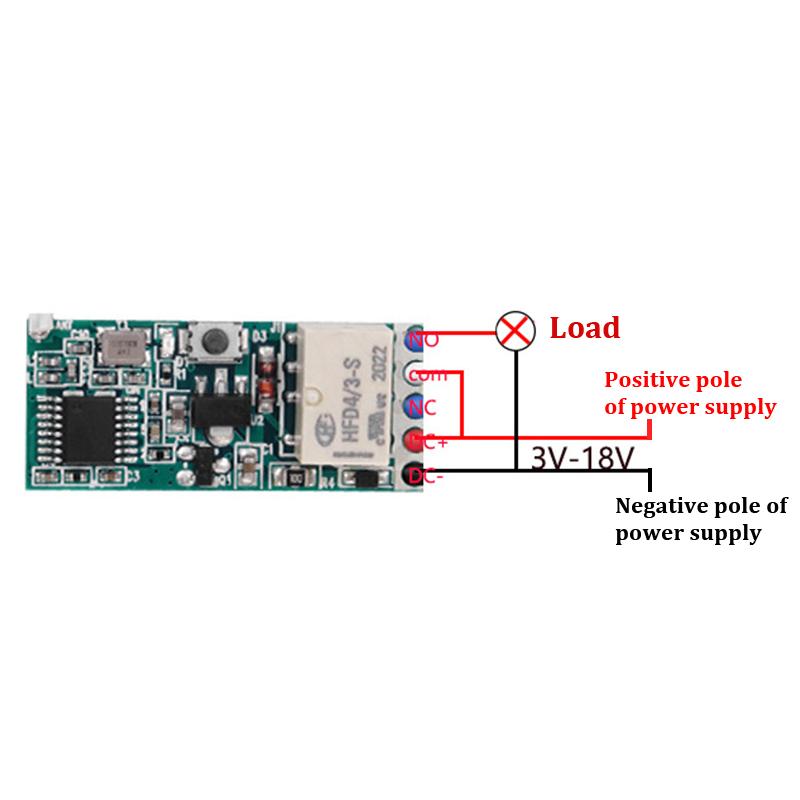 433Mhz Rf fjernkontroll relékontrollbryter Scooter trådløs 1-kanals mottaker sender