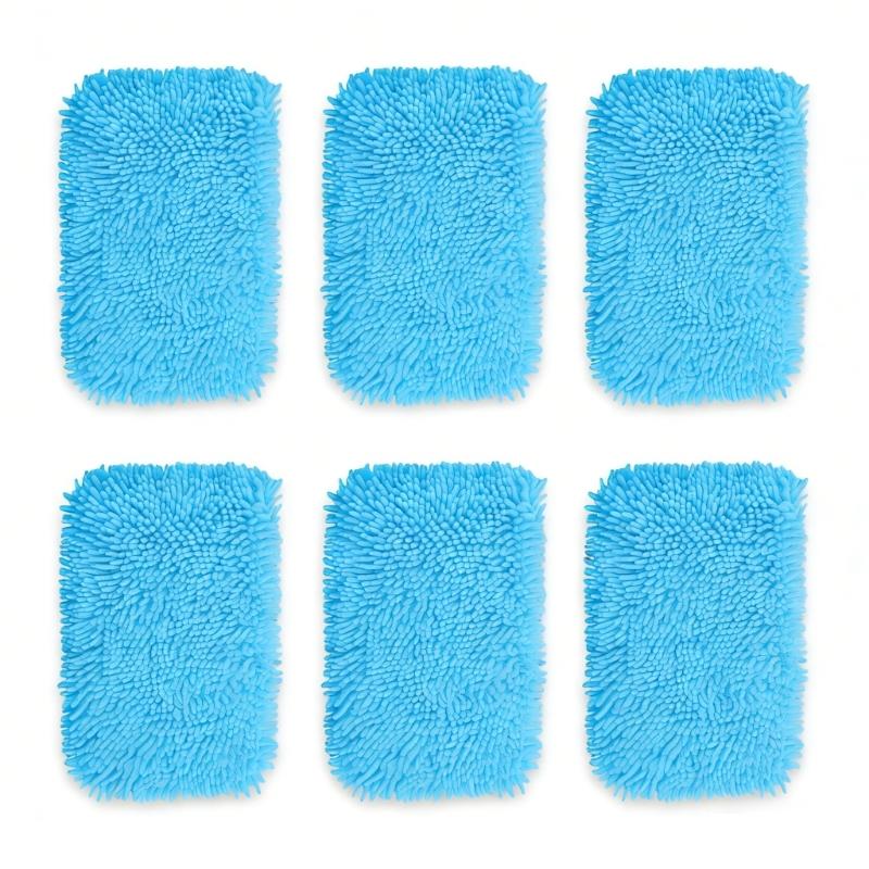 

6Pieces Washable Microfiber Replacement Pads for Effective Home Hard Floor Maintenances Wood Tile Removing 1