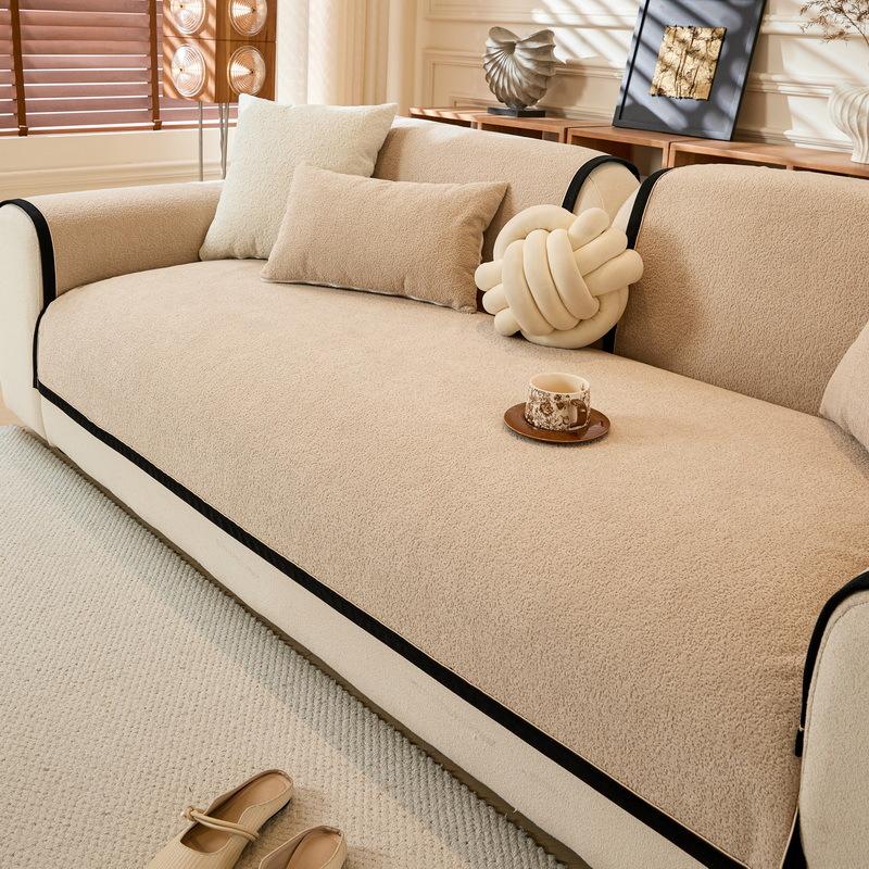 Light Luxury Sofa Cushion, Universal Seat Cushion For All Seasons, Non-Slip, Simple And Modern High-End Chenille Sofa Cushion Cover