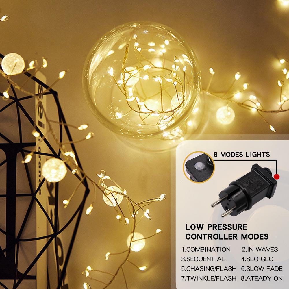 

400 светодиодных 6-метровых 8-режимных внутренних светодиодных гирлянд Fairy String Lights European standard - 6 meters 400 lights