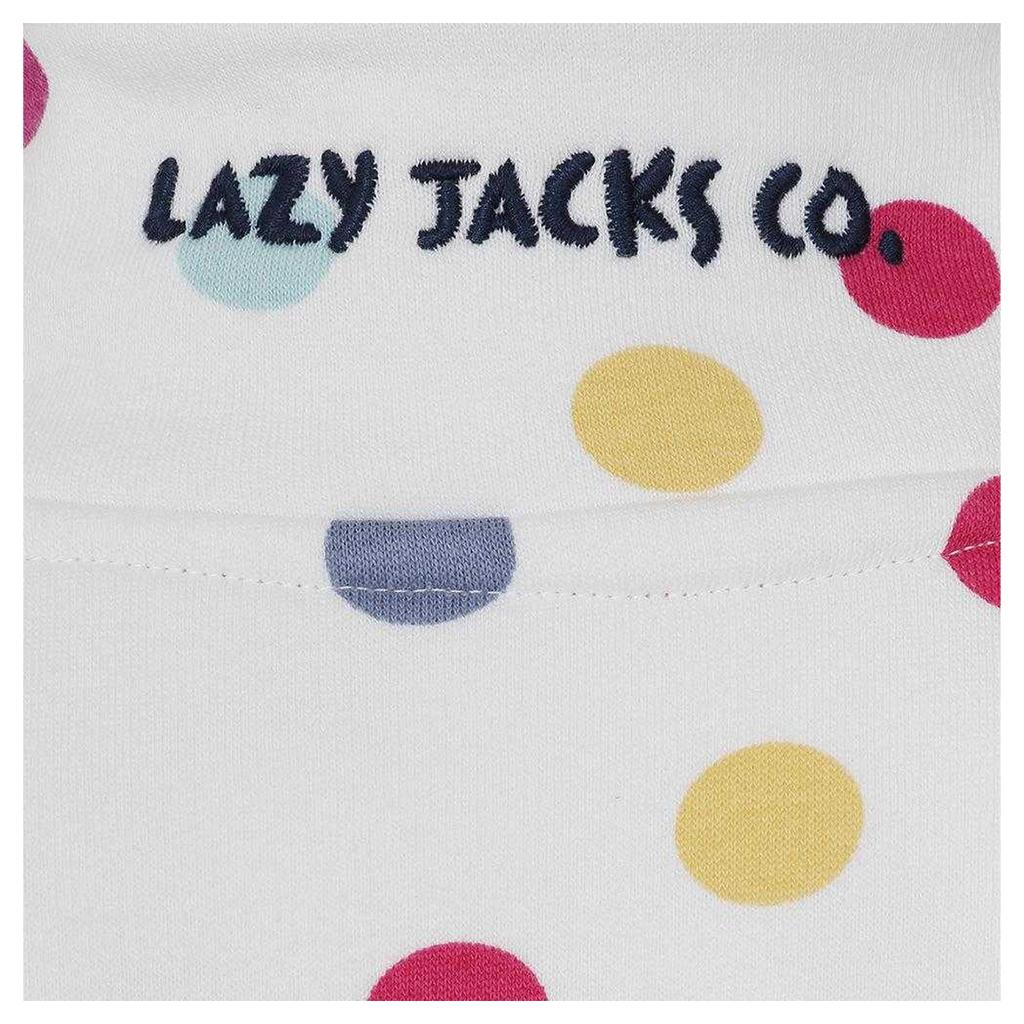 Lazy Jacks Girls Spotted Quarter Zip Sweatshirt