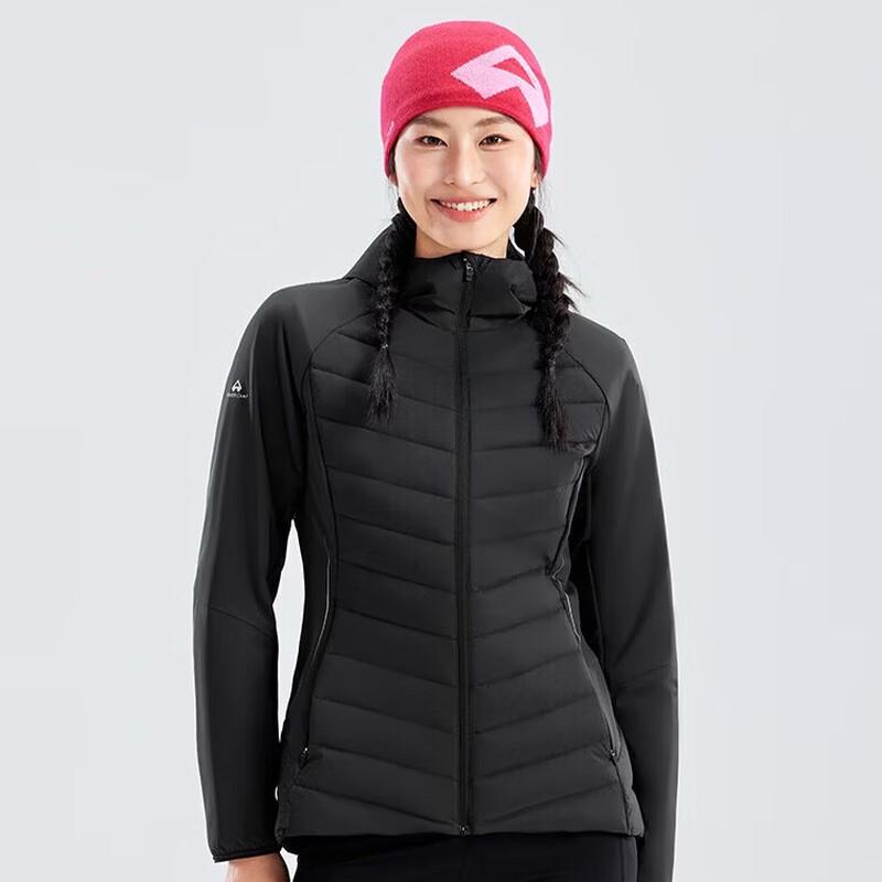 Pioneer Camp Women's Spliced Hooded 90% Duck Down Waist-Cinching Jacket