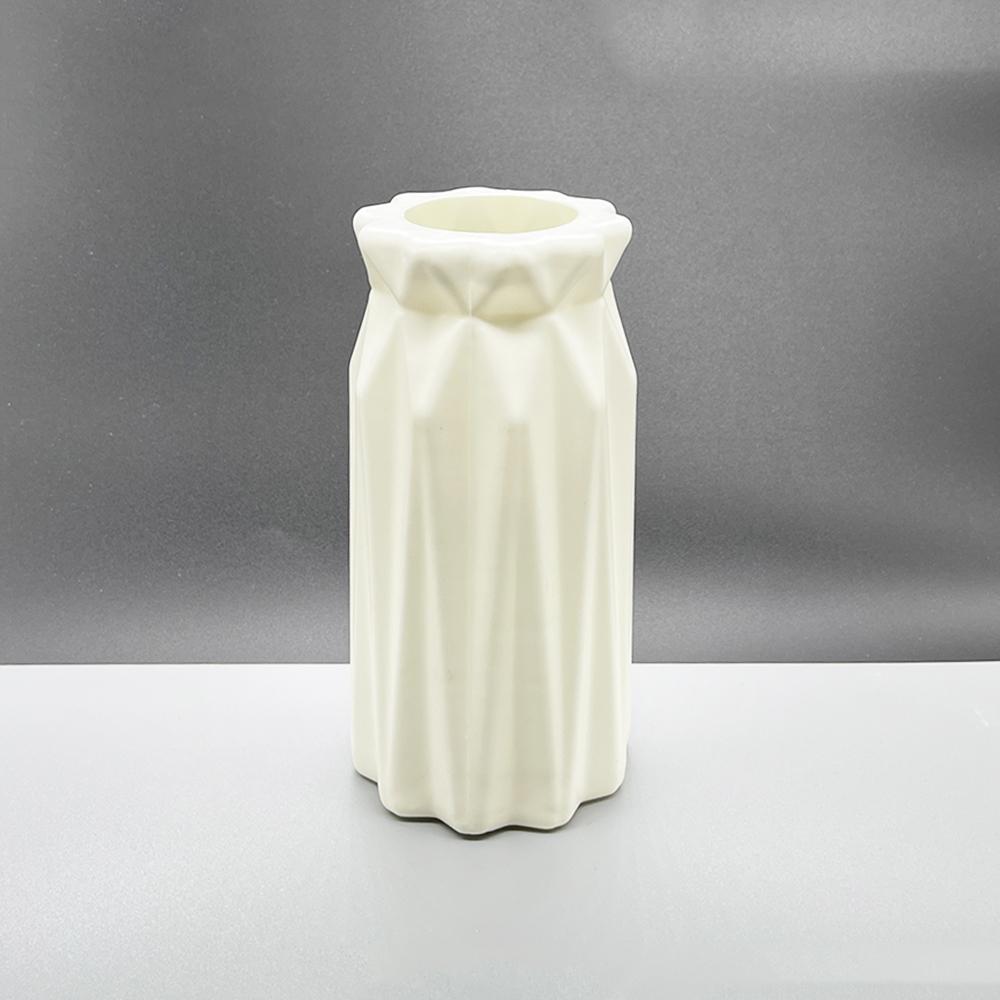 Plastic Vase Imitation Ceramic Flower Pot Origami Plastic Flower Vase Shatterproof Vase Nordic Modern Room Hallway Wedding Decor