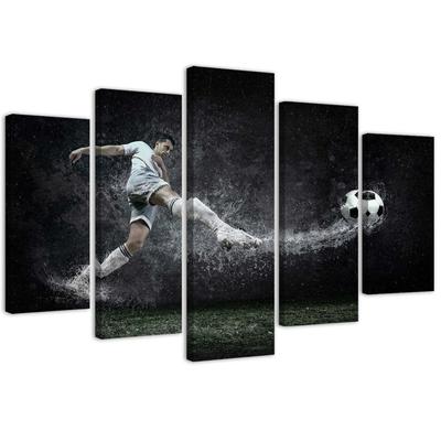 Five Piece Picture Canvas Print Football Sports Stadium