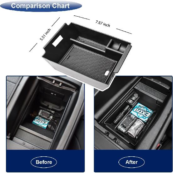 RUNROAD Center Console Organizer Tray Compatible With Mercedes Benz -2025 GLE Class W167 350 450 AMG 53 GLS X167 450 580 63 Accessories, Middle