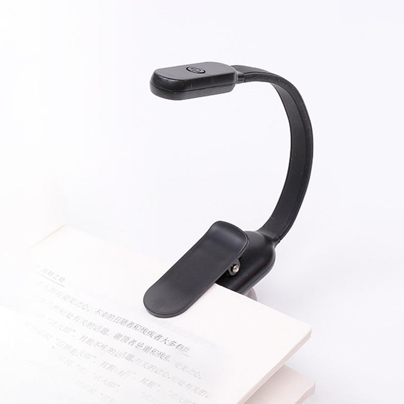Portable Mini LED Book Night 3 Light Color Adjustable Brightness Clip-On Study Reading Lamp For Travel Bedroom Reading
