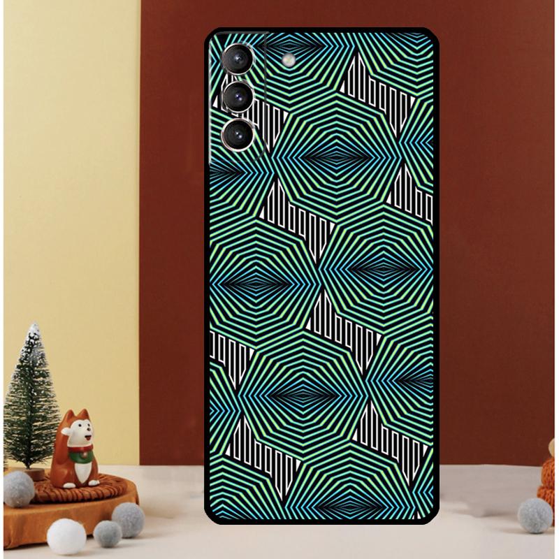 African Wax Pattern Fabric Case For Samsung Galaxy S22 S23 S24 Ultra Note 20 10 Plus S8 S9 S10 S20 FE S21 FE Cover