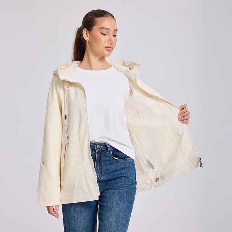 Women Jacket MODERN NEW SAGA Spring Women Coat Brand Autumn Lady Trench Coat Hooded Windbreaker Plus Size Patchwork