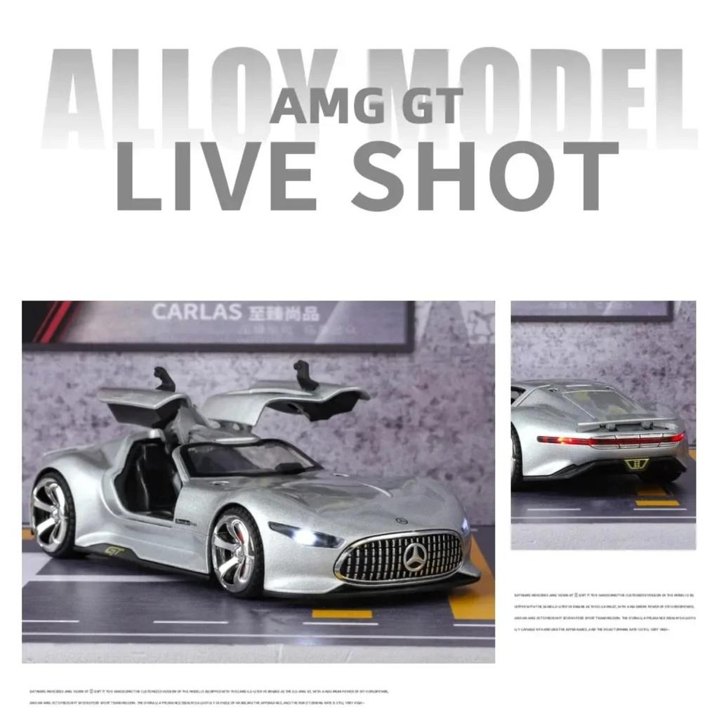 1/32 Mercedes-Benz AMG Vision GT Alloy Model Car Toy Diecasts Metal Casting Sound and Light Car Toys for Children Vehicle