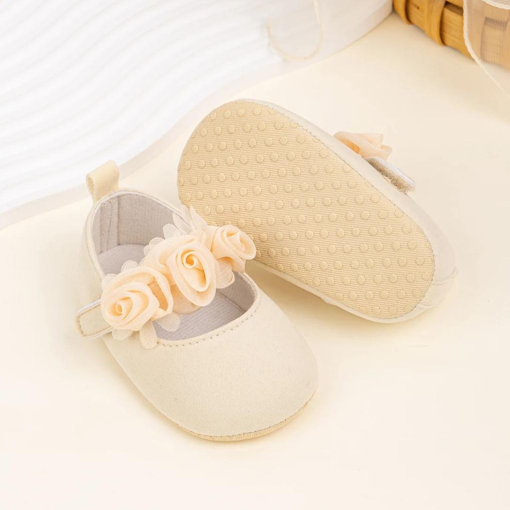 Cotton Sole Anti-slip Baby Shoes Moccasin Cute Flower Princess Girls Shoes Newborn Toddler First Walker Crib Shoes 0-18m
