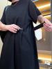 Women's Plus Size Korean Style Summer Casual Dress - Loose, Slimming, Short Sleeve