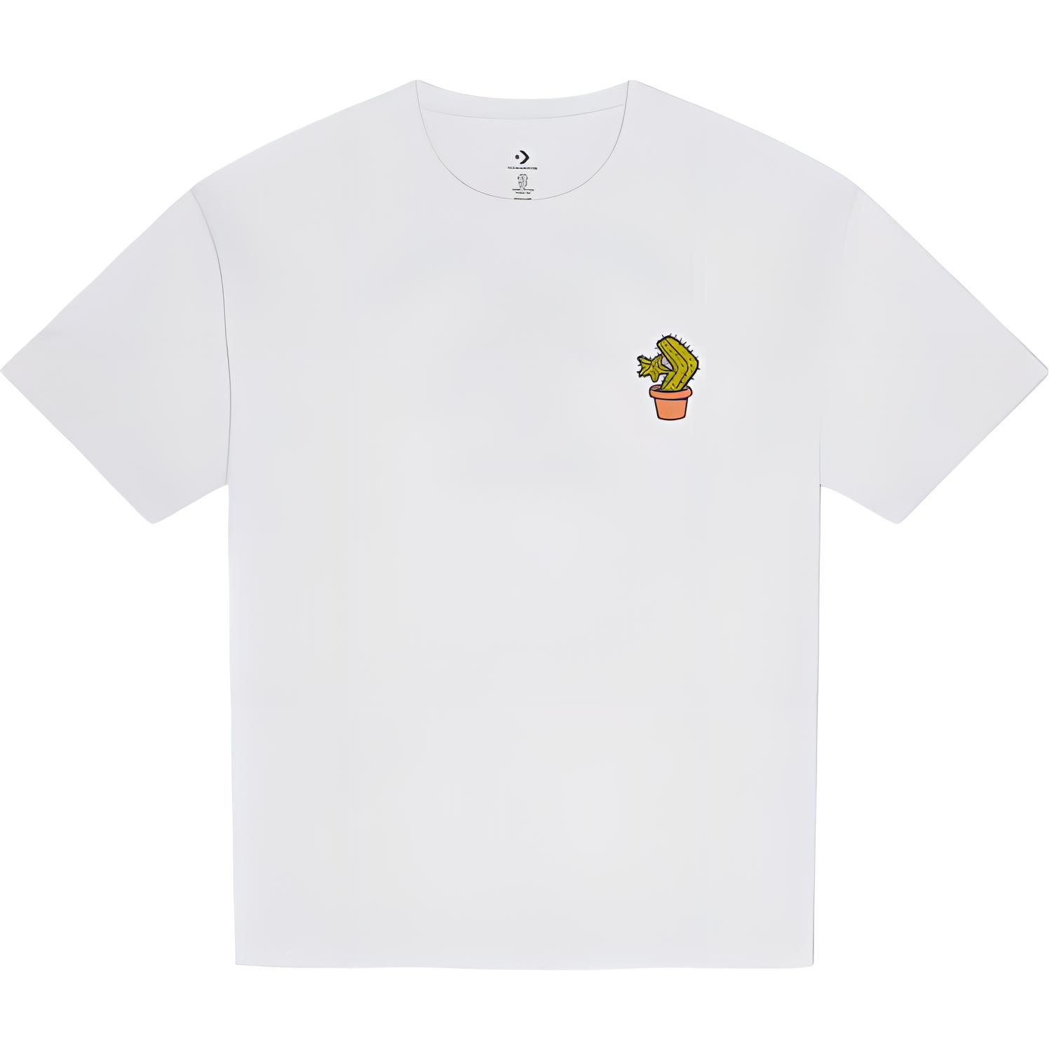 Converse T Shirts Men s White Crew Neck Moderate 10028900-A02 3XL