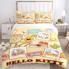 3pcs Hello Kitty's Holiday Quilt Cover Set (1 Quilt Cover + 2 Pillowcases Without Pillow Core), High-Definition Printing for Home and Dormitory.W