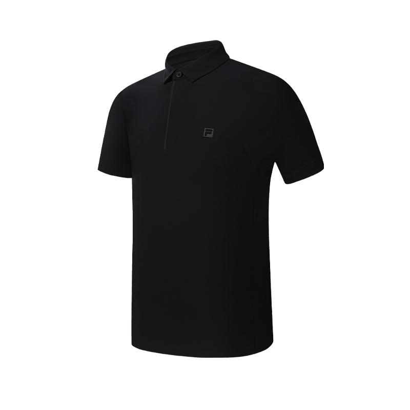 FILA Fitness Cool Dry Simple Polo Shirt Men tops Deep-Black A51M631101FBK